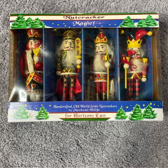 Michael Wolfe Old World Style Nutcracker Ornaments Set of 4 Horizons East New - Picture 2 of 9